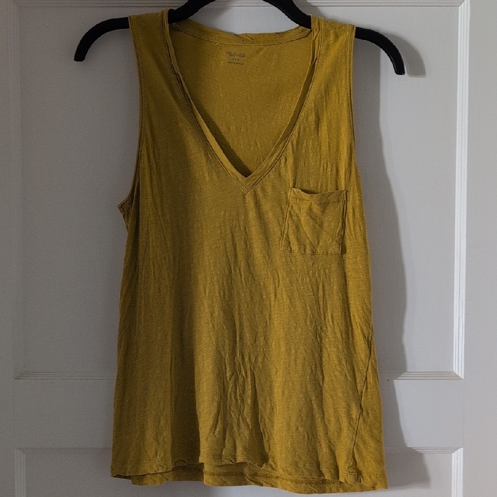 Mustard Yellow V-Neck Women's Top